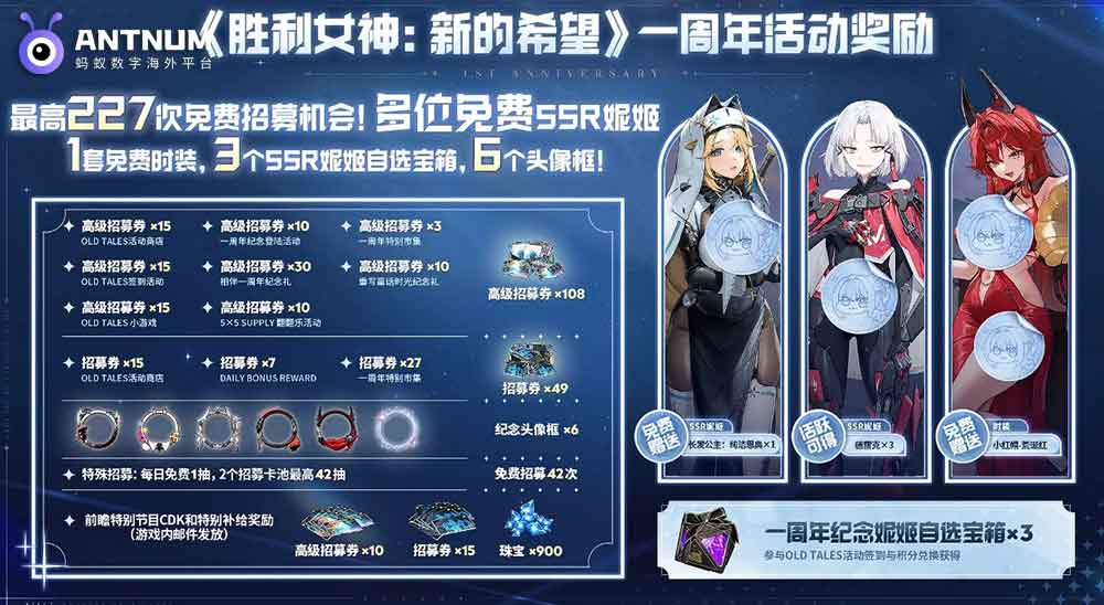 胜利女神 NIKKE 周年豪送 227 抽，海外玩家还需补充值吗？