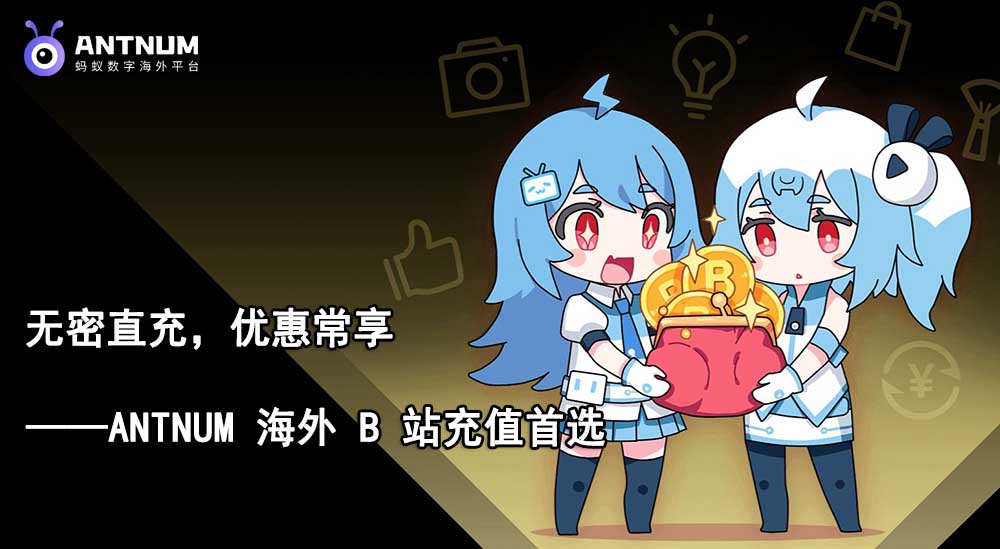 海外b站充值电池需要账号密码？ANTNUM b站充值UID / 扫码双模式