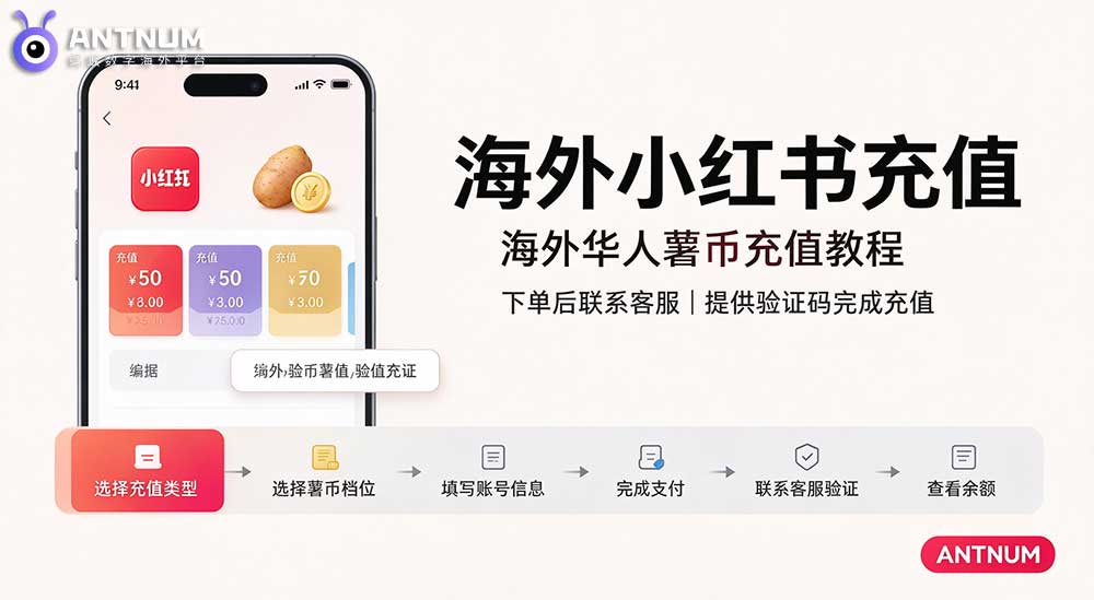 海外小红书充值，海外华人小红书薯币充值教程？